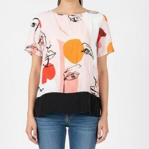 Karen By Simonsen Women Tunic Top Sketch Eyes